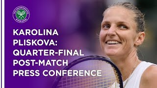 Karolina Pliskova QuarterFinal Press Conference  Wimbledon 2021 [upl. by Bonn868]