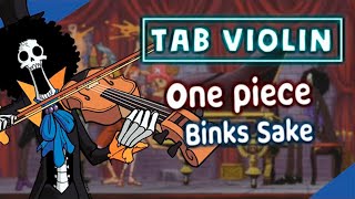 One piece  Binks Sake Violín Tutorial  Tab Tutorial  Sheet Music violín [upl. by Nedarb118]