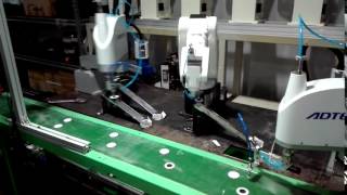 ADTECH robots SD500 Material sorting on demo [upl. by Enrobso]