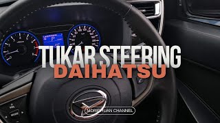 Cara tukar steering Daihatsu Myvi baru  DIY Myvi [upl. by Tigirb]