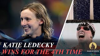 Katie Ledecky Wins 800meter Freestyle for the 4th Time Ariarne Titmus Silver Paige Madden Bronze [upl. by Ynavoj]