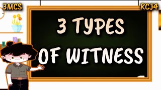 3 TYPES OF WITNESS  Criminology Topic  Criminal Law Jurisprudence [upl. by Ohaus263]