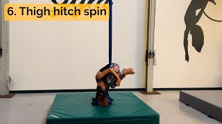 Aerial Silks Beginner Lesson 6 Master the Thigh Hitch Spin [upl. by Leipzig]