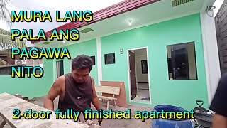 MAGKANO ANG BUDGET SA PAG GAWA NANG 2DOOR APARTMENT  40sqm FULLY FINISHED [upl. by Kalvn]