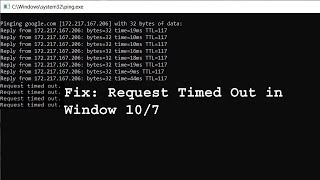 Request Timed Out how to Fix Windows 1087 [upl. by Eugnimod]