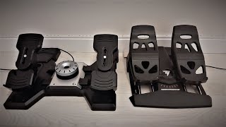 Logitech Saitek VS Thrustmaster Rudder Pedals Review [upl. by Coffin]