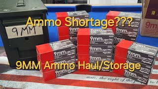 Ammo Shortage 9mm ammo haullong term storage [upl. by Htebsle419]