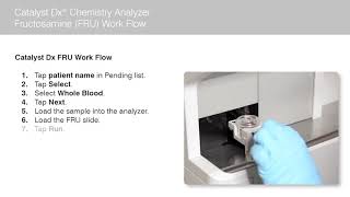 How to Run a Fructosamine FRU on the Catalyst Dx® Chemistry Analyzer  IDEXX [upl. by Yattirb298]