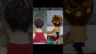 Beautiful bun updoshortsfeed viraltrending shortsytshort threesistershairstyles bunhair [upl. by Ydnec895]