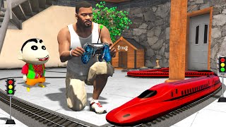 GTA 5  Franklin and Shinchan Trying To Make Fastest RC Bullet Train In GTA 5  GTA 5 Mods [upl. by Ener]