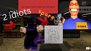 2 IDOITS tried to rob the wrong store😭roblox Stock Up [upl. by Adaliah]