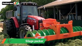 Holaras  JUMBO  STEGO 300 Kuilwals  Silowalze  Silage Packer [upl. by Aicnetroh]