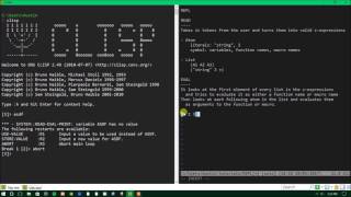 Common Lisp 2  REPL and List Processing [upl. by Eveam]