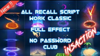 ALL RECALL SCRIPT IN CLASSIC RECALL  NO PASSWORD  MLBB [upl. by Burrton]