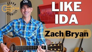 Learn The Easiest Zach Bryan Song  Like Ida  Guitar Lesson [upl. by Ivette]