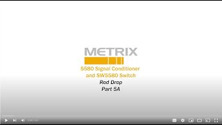 Metrix  Rod Drop Measurement with 5580 amp SW5580  Part 5A [upl. by Akayas]