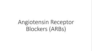 Angiotensin Receptor Blockers ARBs  Pharmacology [upl. by Ellenyl]