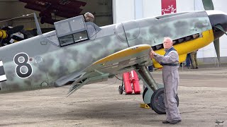 Maiden flight on the Messerschmitt Bf109 G6 with a DB 605 Engine [upl. by Aicnom]