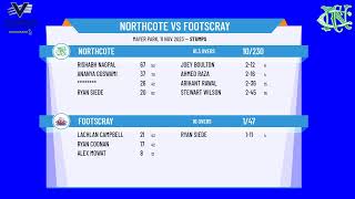 Victorian Premier Cricket  Kookaburra Mens Fourths  Round 4  Northcote v Footscray  Day 1 [upl. by Edieh]