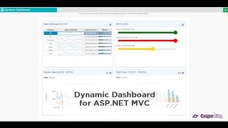 GrapeCity Dynamic Dashboard for ASPNET MVC [upl. by Fulvi991]