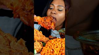 ASMR MUKBANG EATING SPICY FOOD FRIED CHICKEN [upl. by Soisanahta]