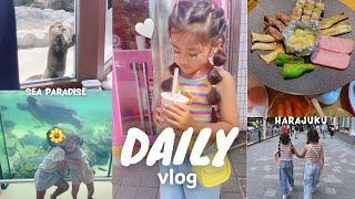 【3day vlog】子どもと一緒に竹下通りで食べ歩き🌈初ベビタピトーキョー🩷プティマイン購入品👗家族で八景島シーパラダイスへ🐠 [upl. by Enar]