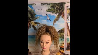 Braid Out Styles on My MannequinNatural Hair no talking [upl. by Goth]