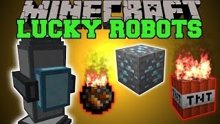 Minecraft LUCKY ROBOTS CAN YOU REALLY TRUST THEM Mod Showcase [upl. by Irrot]