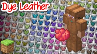 How to Dye Leather Armor on Minecraft Bedrock 121 [upl. by Mehalick]