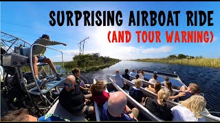 Miami Airboat Tour  Alligators Animals Swamp at Sawgrass Recreation  Thrilling But A Warning [upl. by Yhtnomit152]