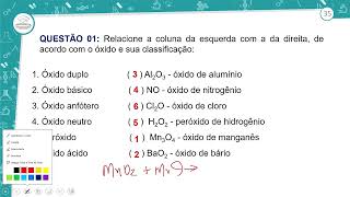 382  REVISÃƒO E CORREÃ‡ÃƒO  COMPOSTOS INORGÃ‚NICOS Ã“XIDOS  QUÃMICA  1Âº ANO EM  AULA 3822024 [upl. by Yelik]