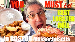 BEST LOBSTER ROLL in Yankee Lobster BOSTON MASSACHUSETTS [upl. by Schurman969]