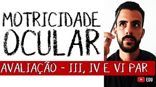 AVALIAÇÃO MOTRICIDADE OCULAR Nervo Oculomotor Troclear e Abducente  Aula Prática 8 [upl. by Kcirdlek]