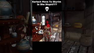 Karlach Move To Skyrim Is She Stupid 💀 skyrim skyrimanniversary elderscrolls shorts [upl. by Anahsar574]