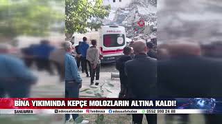 BİNA YIKIMINDA KEPÇE MOLOZLARIN ALTINA KALDI [upl. by Selhorst]