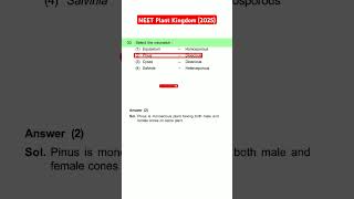 plant Kingdom neet previous year questions practice algae bryophytes pteridophytes gymnosperm angio [upl. by Nnylekoorb]