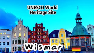 Wismar，Baltic Sea Northern Germany  UNESCO World Heritage Site  Gothic monuments  4K Sunset Walk [upl. by Lorine]