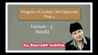 linked list part 2 hindi by Saurabh Shukla Sir [upl. by Horn]