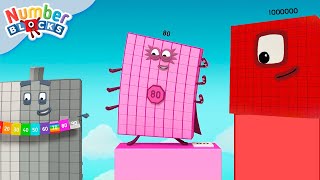 Count Numbers 0 to 1000000  Learn To Count  Numberblocks [upl. by Akahs]