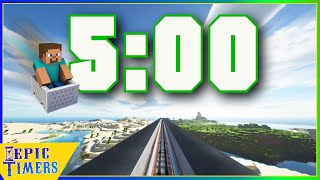 5 Minute Countdown Timer Minecraft Minecart with music [upl. by Rozek]