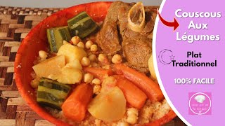 Recette Couscous Aux Legumes Très Facile [upl. by Rabkin]