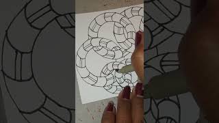 Easy zentangle pattern for beginners [upl. by Stranger711]