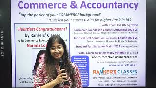 UPSC AIR 2 Garima Lohia with Commerce amp Accountancy [upl. by Lezti347]