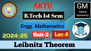 Unit2  Lec6  calculus  Leibnitz Theorem  btech 1st year [upl. by Dion]