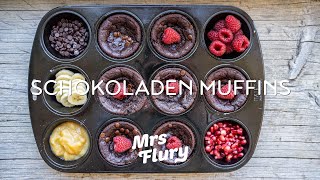 6Zutaten Schokoladen Muffins Super saftig ohne Zucker ohne Mehl vegan [upl. by Sennahoj]