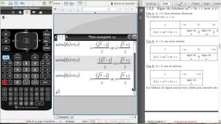 Ch1 Signe du trinôme  méthode rapide TINspire [upl. by Inimak86]