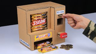 How to Make A Chocolate Vending Machine From Cardboard Without DC Motor [upl. by Fons917]