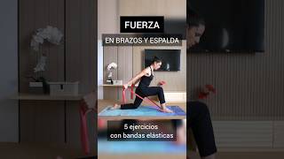 Gana fuerza en brazos y espalda Ejercicios de Pilates con gomas para fortalecer tus músculos [upl. by Josephson]