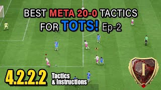 Demon 4222 Best META Tactics To DOMINATE TOTS 🔥 EAFC 24 Tactics amp Instructions [upl. by Eelirrem]