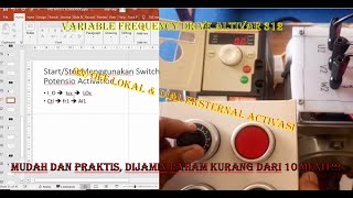 schneider vfd parameter setting atv312  startstop Lokal dial activasi eksternal [upl. by Benedicto306]